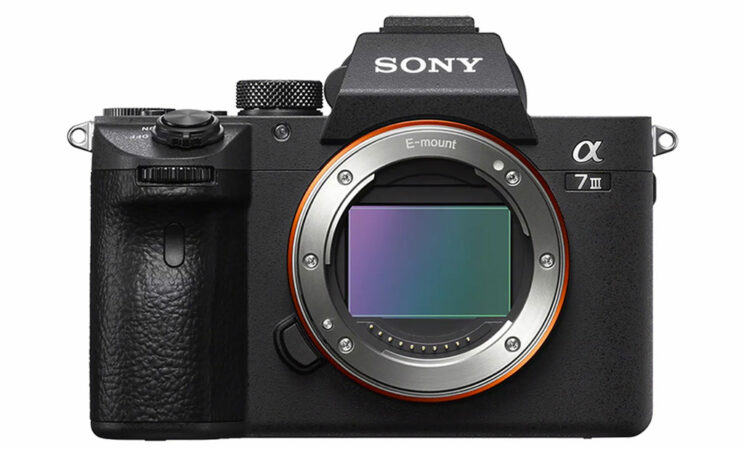Sony A7 III, front view with white background