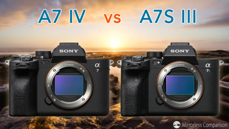 Cover image with Sony A7 IV next to A7S III, with title of the article on top