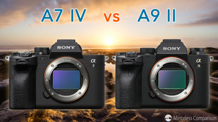 Cover image with Sony A7 IV next to A9 II, with title of the article on top