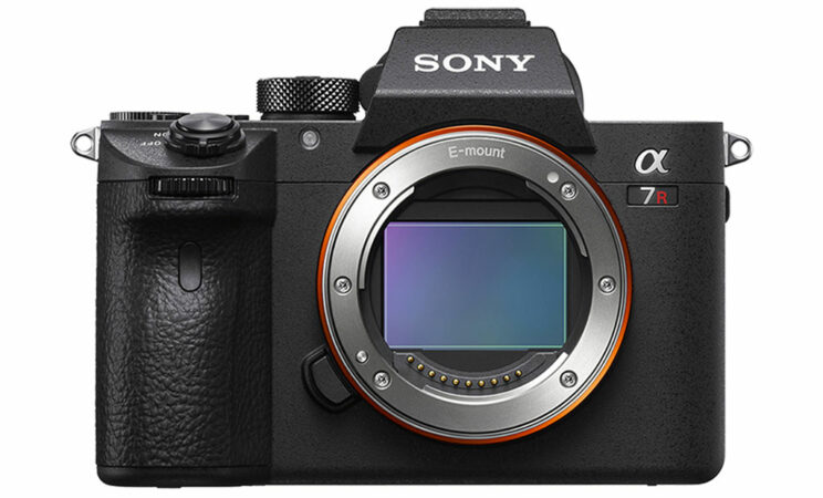 Sony A7R III, front view with white background
