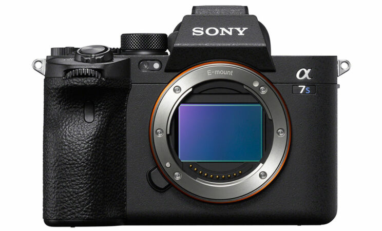 Sony A7S III, front view with white background