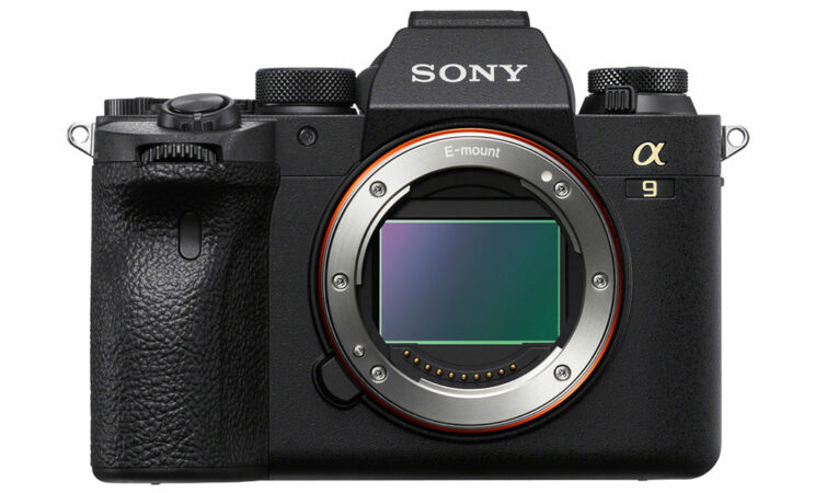 Sony A9 II, front view with white background