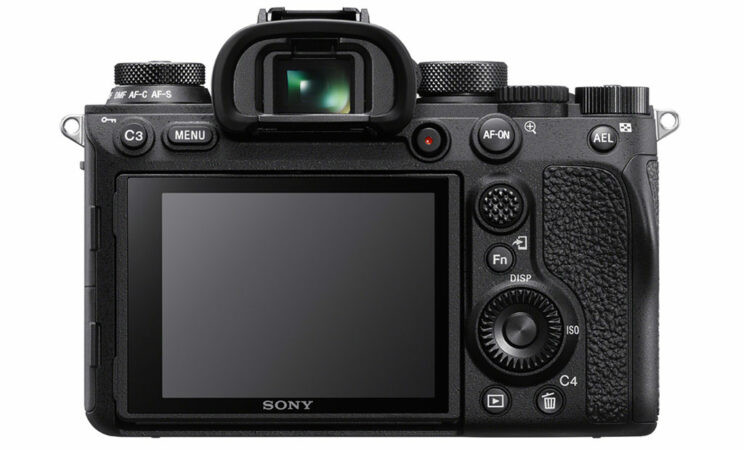 Sony A9 II, rear view with white background