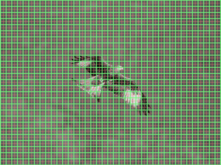 graphic showing the 1053 autofocus points of the OM-1