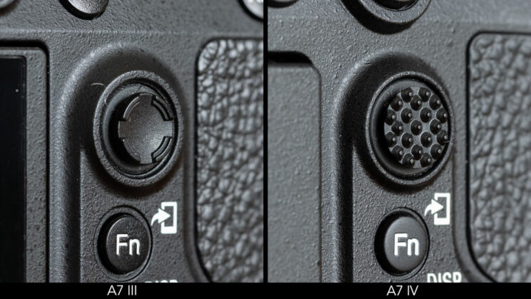 close-up on the AF Joystick of the two cameras