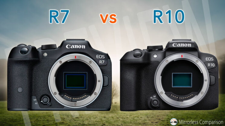 Canon R7 and R10 side by side