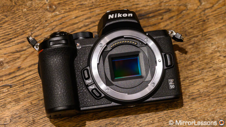 Nikon Z50 without sensor cap
