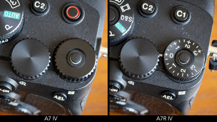 Exposure Compensation dial on the A7 IV and A7R IV