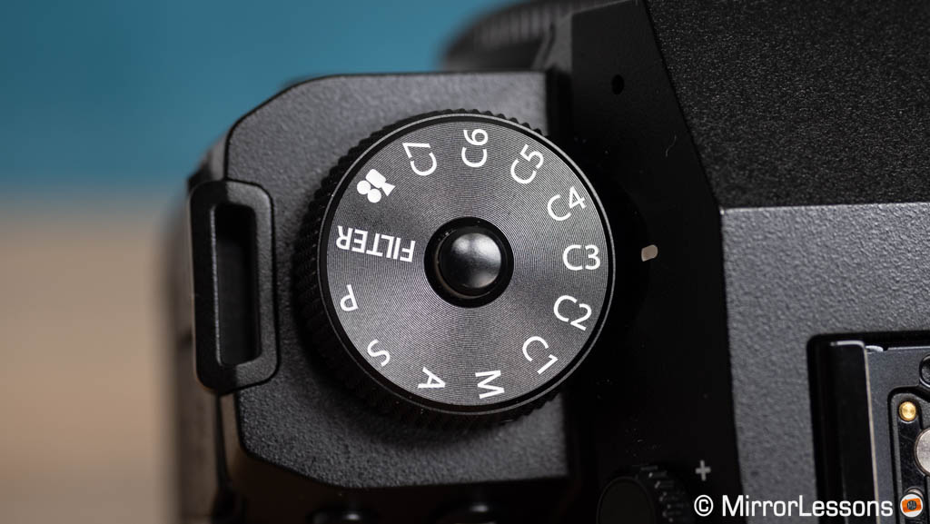 Main top dial on the Fuji X-H2S