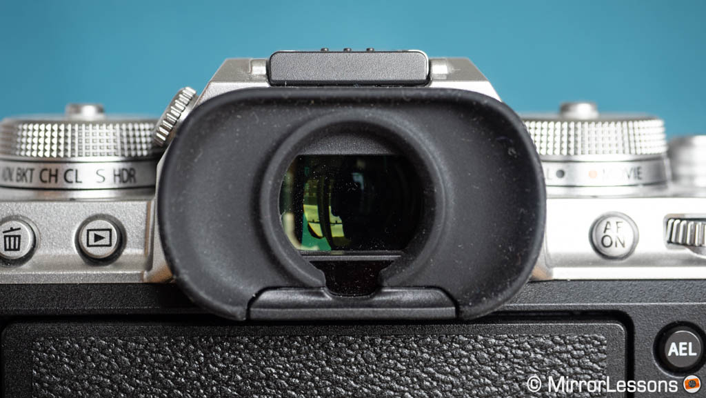 Viewfinder of the Fuji X-T4