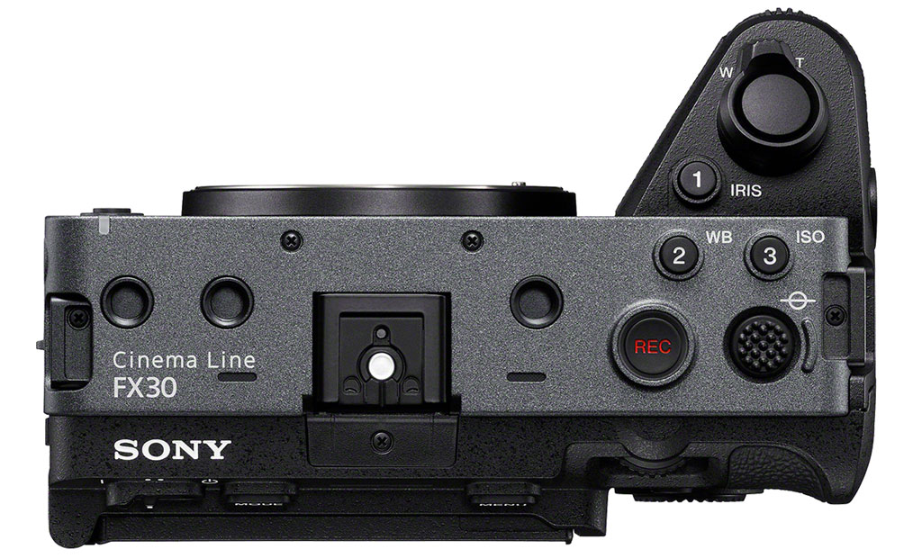 Sony FX30, top view