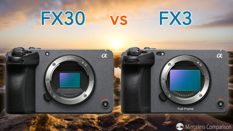 Sony FX30 and FX3 side by side