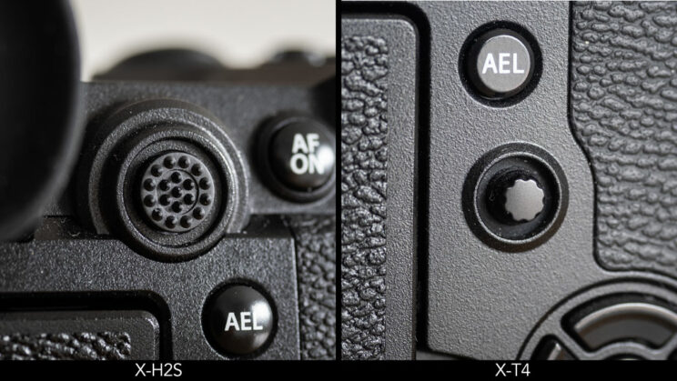 AF joystick on the X-H2S compared to that of the X-T4