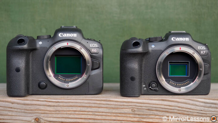 Canon R6 and R7 side by side