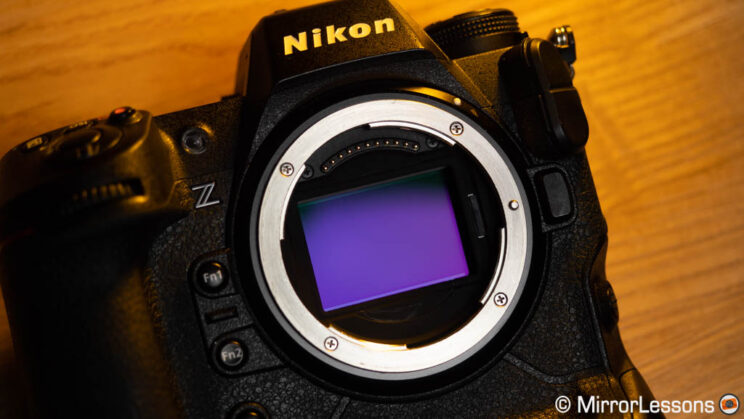 Close-up on the Nikon Z9 sensor
