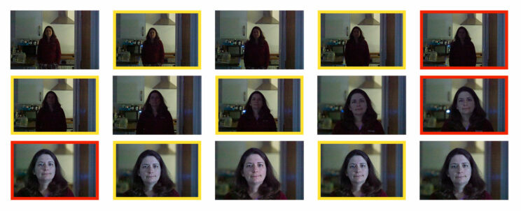 Low Light sequence showing which images is in focus and which one is not.