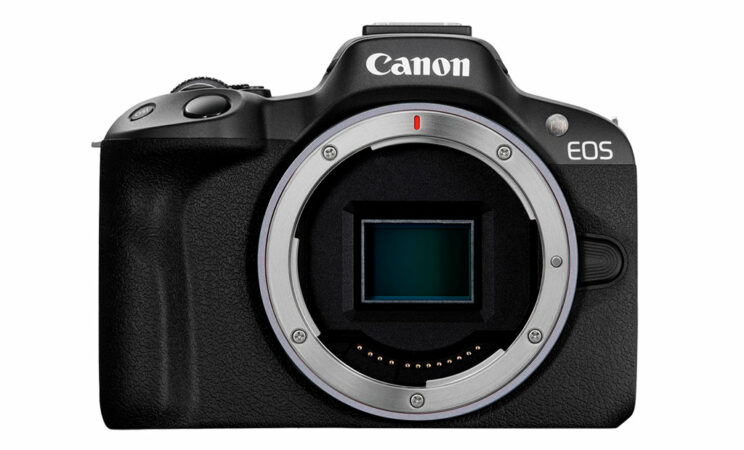 Canon R50, front view