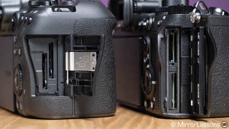 Dual card slots on the Canon R6 II and Sony A7 IV