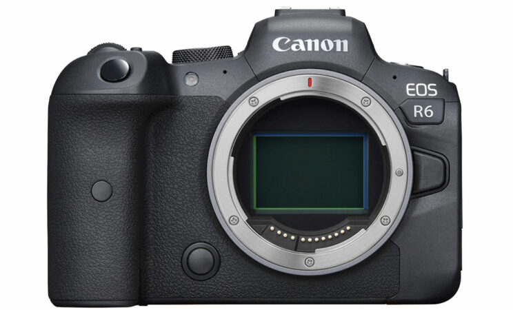 Canon R6, front view