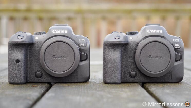 Canon R6 and R6 II side by side