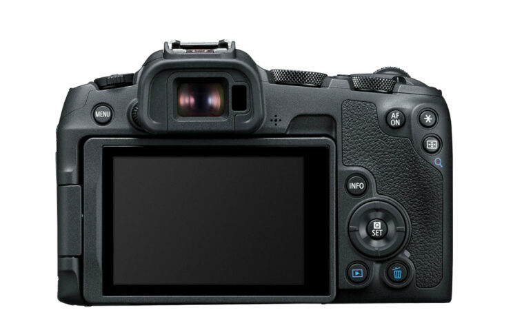 Canon EOS R8, rear view