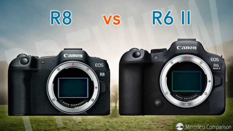 canon r8 vs r6 mark ii size