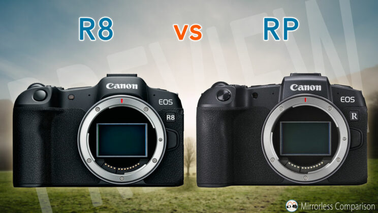 Canon R8 and RP side by side