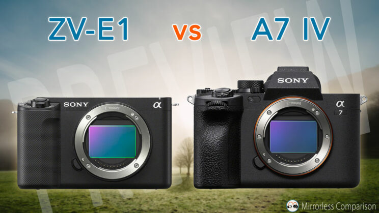 Sony ZV-E1 and A7 IV side by side