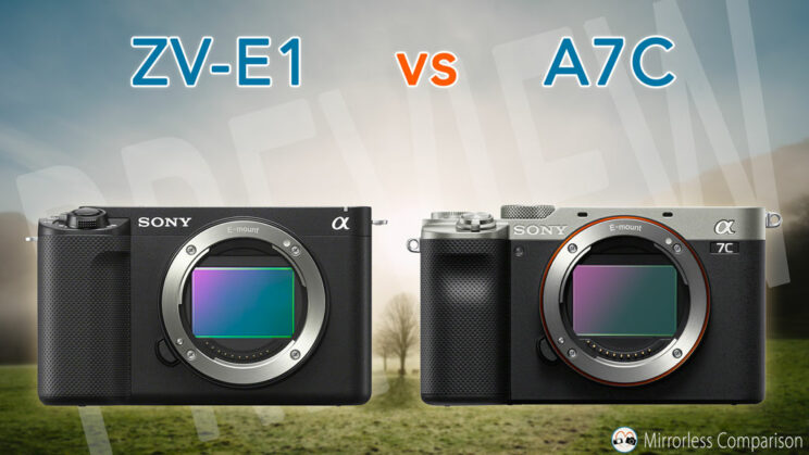 Sony ZV-E1 and A7C side by side