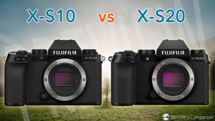 Fujifilm X-S10 and X-S20 side by side