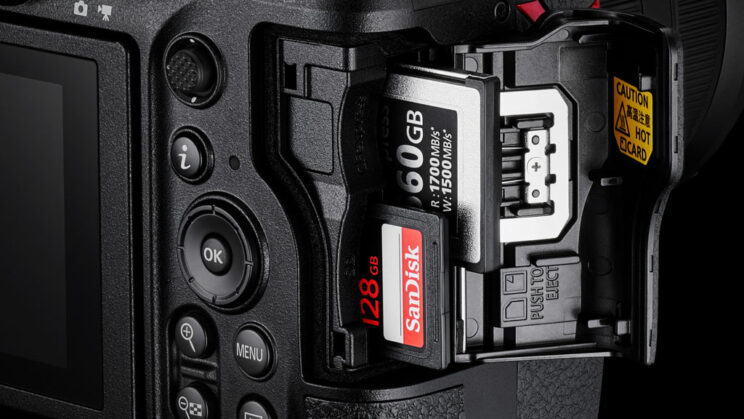 Memory card slots on the Nikon Z8