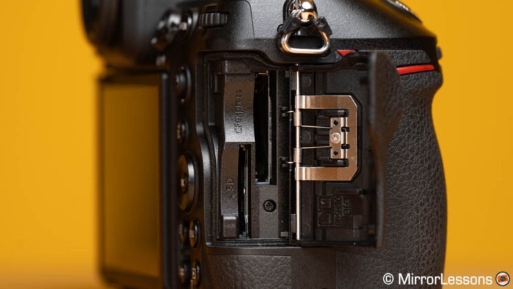 Card slots on the Nikon Z8