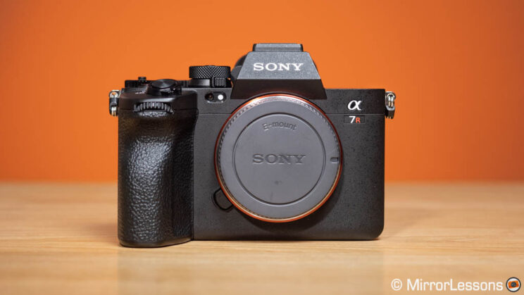 Sony A7R V, front view