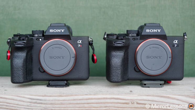 Sony A7R V and A7 IV side by side