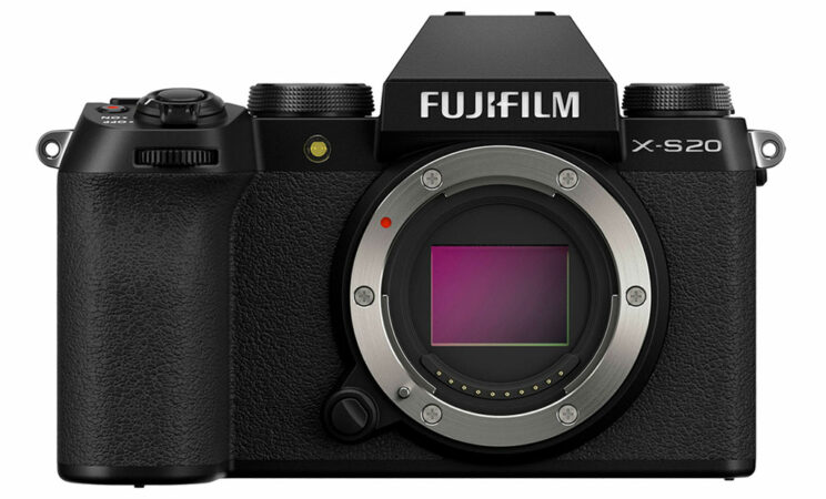 Fujifilm X-S20, front view