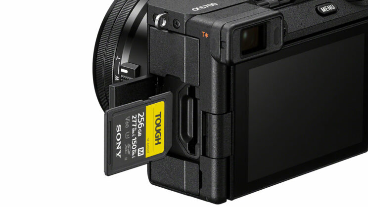 SD card slot on the Sony A6700