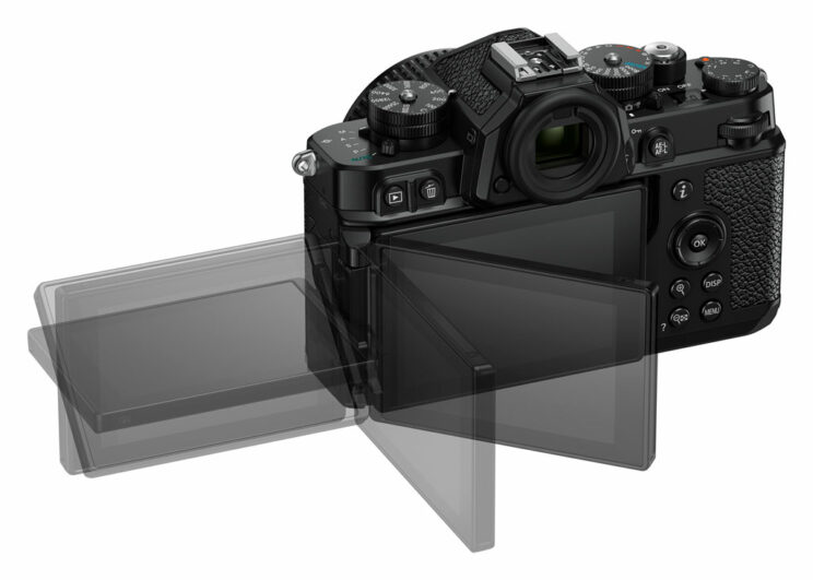 LCD monitor orientation angles on the Nikon Zf