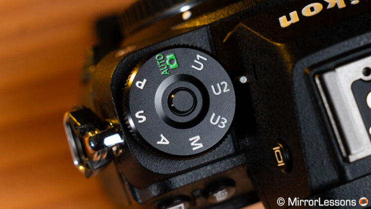 Shooting mode dial on the Nikon Z7 II