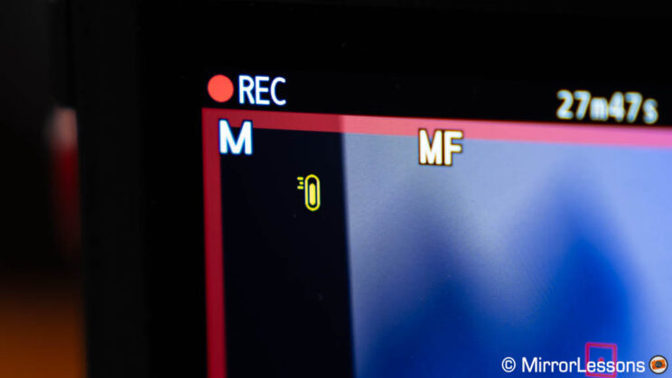 'Temperature' warning on the Nikon Z8 LCD screen