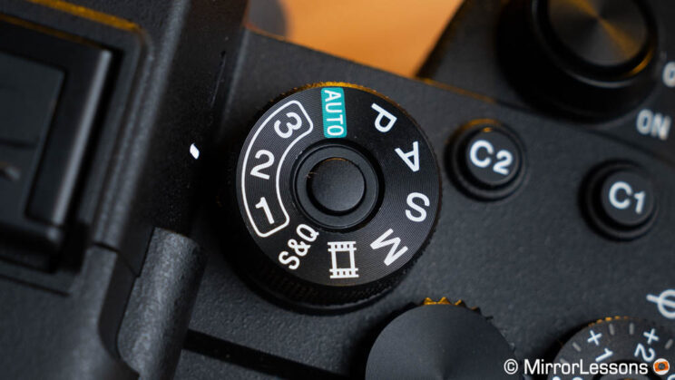 Main Shooting Mode dial on the Sony A1