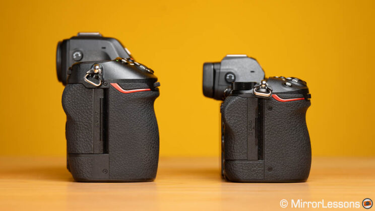 Nikon Z8 and Z7 II side by side, side view
