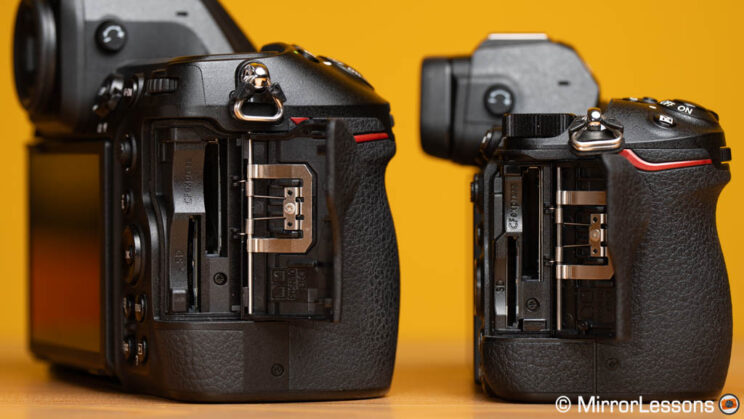Memoery card slots on the Nikon Z8 and Z7 II