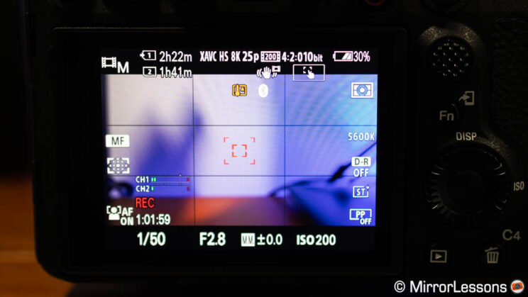 Overheating warning on the Sony A1