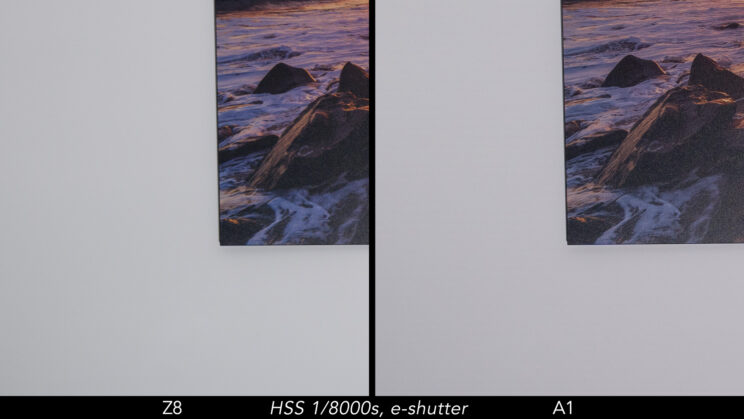Side by side crop showing the level of banding.