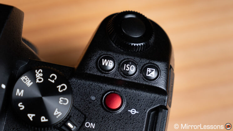 White Balance, ISO and Exposure Compensation buttons on the G9 II