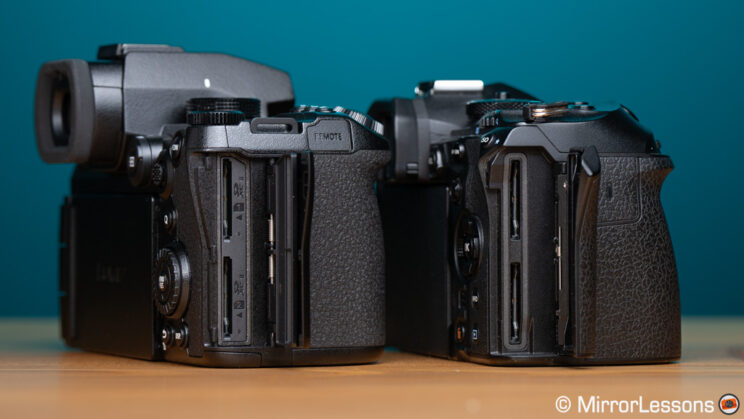 SD card slots on the G9 II and OM-1