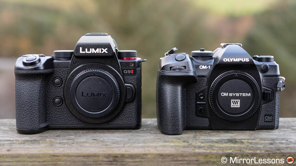 Lumix G9 II and OM System OM-1 side by side